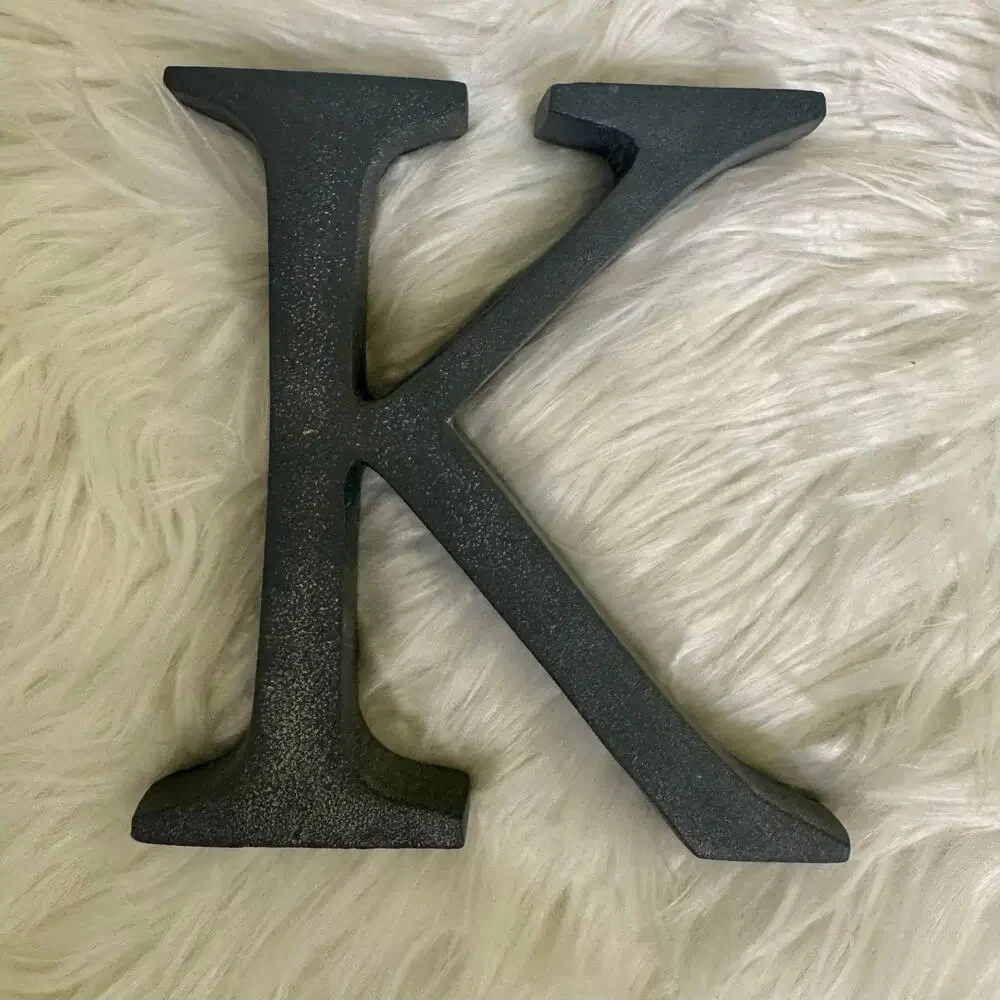 Restoration Hardware RH Metal Letter K Room Wall Shelf Decor Industrial Serif